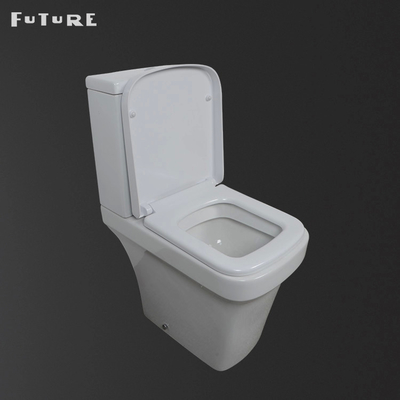 White 18Inch Tall Close Coupled Bathroom Toilet 465mm High Seat