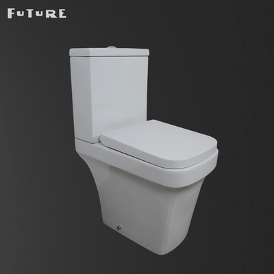 White 18Inch Tall Close Coupled Bathroom Toilet 465mm High Seat