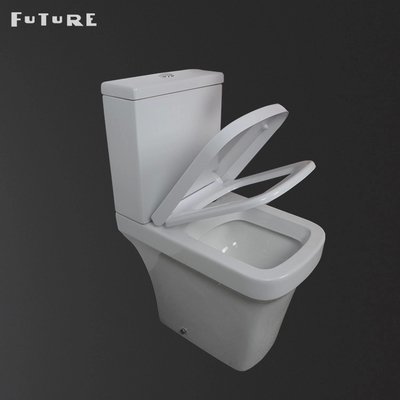 White 18Inch Tall Close Coupled Bathroom Toilet 465mm High Seat