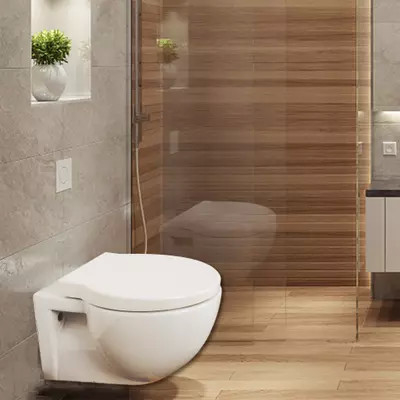 Rimless Wall Hung Toilet With Cistern Concealed Scratch resistant
