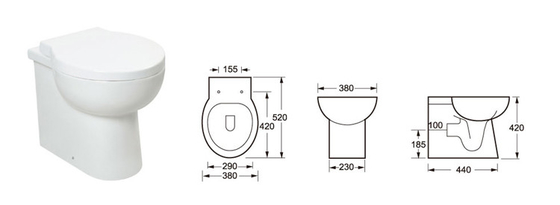 Automatic Deodorization UPC Full Back To Wall Toilet Floor Mounted
