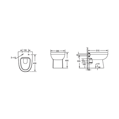 Auto Deodorization One Piece Back To Wall Toilet High Durability