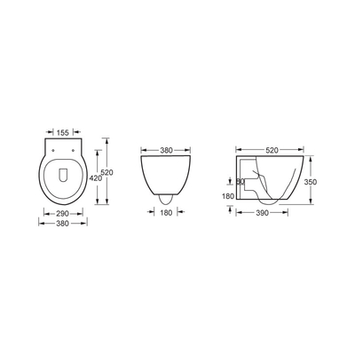 Mute Flushing One Piece Wall Hung Toilet Wall Hanging Toilet Auto Deodorization