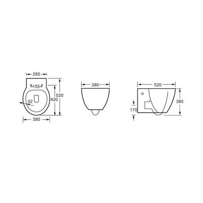 Round Polished Ceramic Elongated Seat Wall Hung Wc For Bathroom