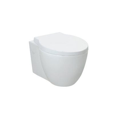 Round Polished Ceramic Elongated Seat Wall Hung Wc For Bathroom