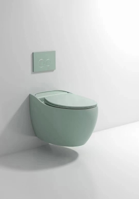 Smooth Glazed Compact Wall Hung Toilet Gravity Flushing Auto Deodorization