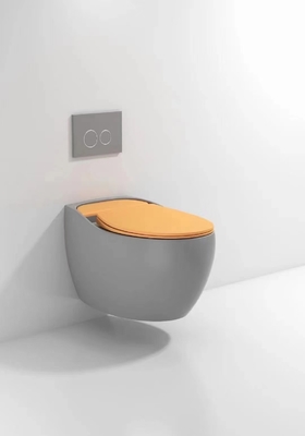 Smooth Glazed Compact Wall Hung Toilet Gravity Flushing Auto Deodorization