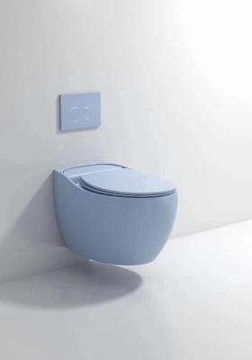 Smooth Glazed Beautiful Wall Mounted Commode With Cistern Concealed