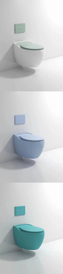 Smooth Glazed Beautiful Wall Mounted Commode With Cistern Concealed