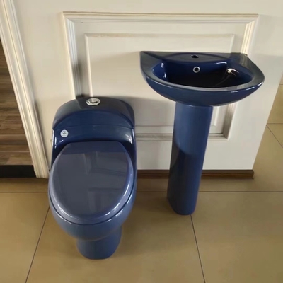 European Style S Trap Siphonic One Piece Toilet Anti Bacterial Elongated Seat