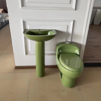 European Style S Trap Siphonic One Piece Toilet Anti Bacterial Elongated Seat