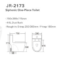 Environmental Siphonic One Piece Water Closet With WARS Approved Flush Fitting