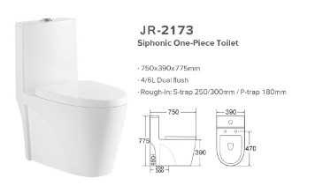 Environmental Siphonic One Piece Water Closet With WARS Approved Flush Fitting
