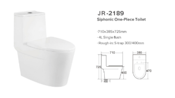 Water Saving Siphonic One Piece Toilet Ceramic Water Closet Gravity Flushing