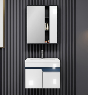 600mm Bathroom Vanity Cabinet With Mirror Ceramic Sink Vanity Scratch Resistant