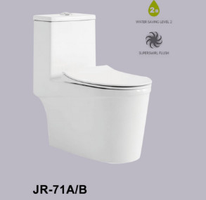 White Ceramic Excess Eddy  Single Piece Water Closet 740mm High Philippine Watercloset