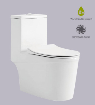Excess Eddy Siphonic Commode With S Trap Superswirl Flush CE Certified