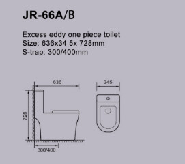 Modern Bathroom White Ceramic One Piece Water Closet High Durability 20-30KG