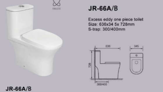 Modern Bathroom White Ceramic One Piece Water Closet High Durability 20-30KG