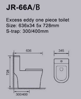 Auto Operation One Piece Dual Flush Toilet  Excess Eddy Rimless Siphonic Toilet