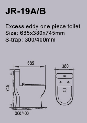 Excess Eddy 1 Piece Toilet With Super Swirl Flush Water Saving Design