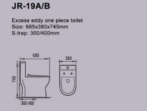 Automatic Deodorization One Piece Siphon Water Closet Serviceably