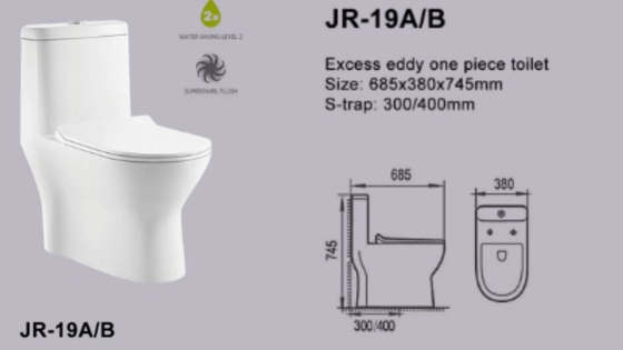 Automatic Deodorization One Piece Siphon Water Closet Serviceably