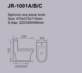Economic One Piece Water Closet Siphon Flushing Sanitaryware Products