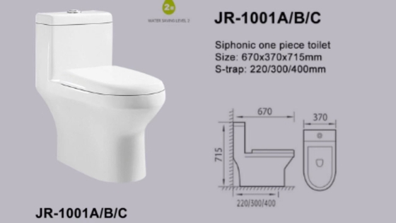 Economic One Piece Water Closet Siphon Flushing Sanitaryware Products