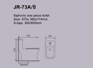 Smooth Glazed S Trap Toilet Soft Close Seat Cover 1 Piece Water Closet