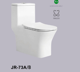 Smooth Glazed S Trap Toilet Soft Close Seat Cover 1 Piece Water Closet