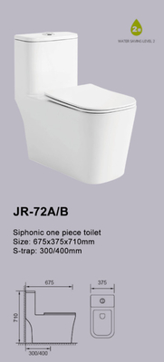 High Efficiency Siphonic Washdown Water Closet  675*375*710mm Philippine Watercloset