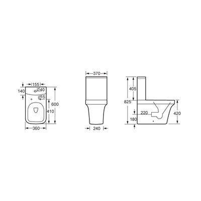 Shape:Round Ceramic Toilets WC with Dual Flush Functionality for Commercial Use